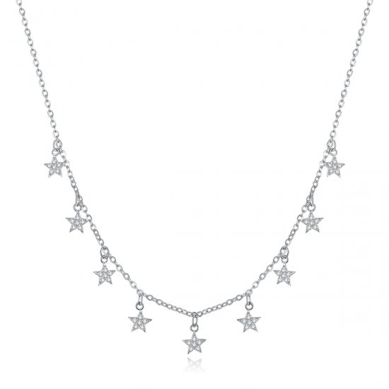 Collar de Estilo Pandora con Estrella - BSN116 - Haga click en la imagen para cerrar