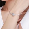 Pulsera de cadena de búho lindo de graduación en estilo Pandora de plata - SCB067