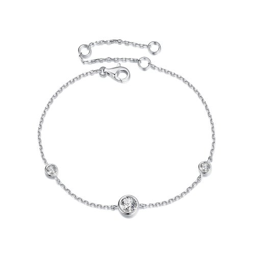 Pulsera de moissanita estrellada estilo PANDORA (con un certificado) - MSB018