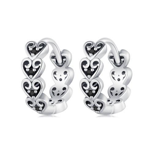 Aretes estilo Pandora en forma de corazón - SCE1613