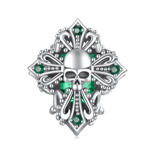 Cuentas con forma de cruz de calavera estilo PANDORA - BSC1063