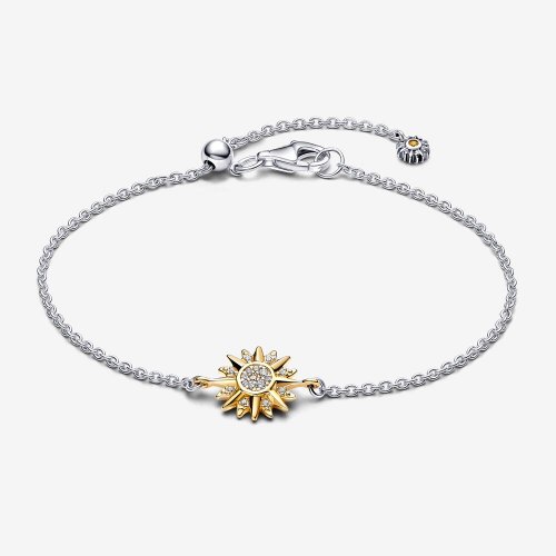 Pulsera Pandora Sun en plata de ley y baño de oro de 14k - 562837C01