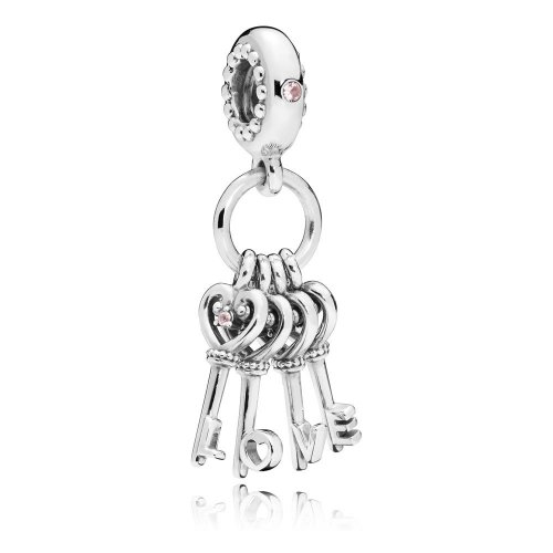 Charm colgante en plata de ley Llaves de Amor - PANDORA