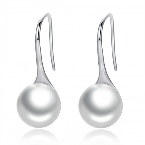 Pendientes colgantes de plata estilo Pandora con amor puro - SCE037