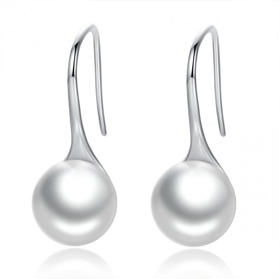 Pendientes colgantes de plata estilo Pandora con amor puro - SCE037 - Haga click en la imagen para cerrar