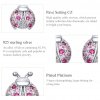 Pendientes de botón de estilo Pandora en plata con diseño de mariquita - SCE715