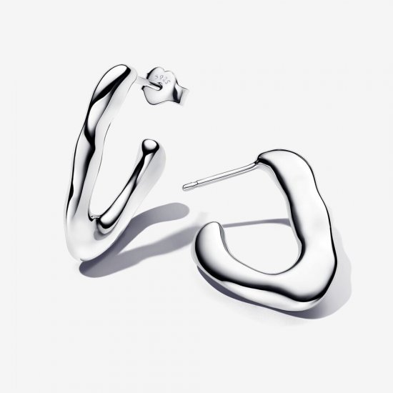 Pendientes Pandora de Aro Abierto Forma Orgánica en V - 293290C00 - Haga click en la imagen para cerrar