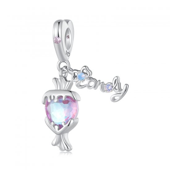 Colgante Caramelo Rosa Estilo Pandora - SCC2640 - Haga click en la imagen para cerrar
