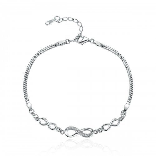 Pulsera deslizante estilo Pandora en plata - Elegancia infinita - SCB037