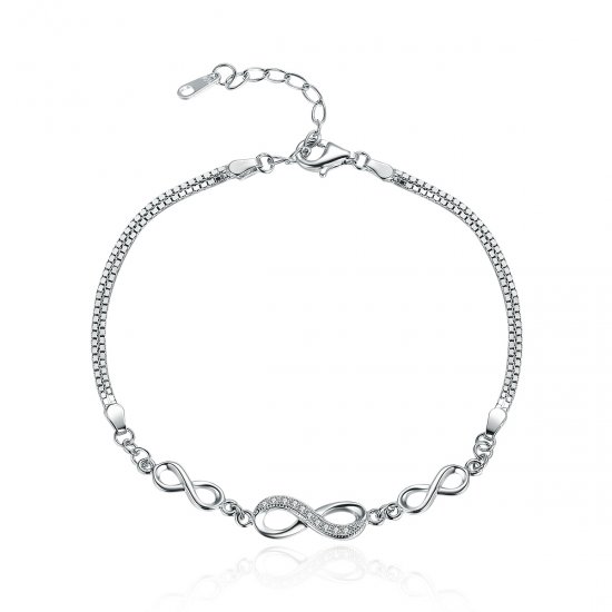 Pulsera deslizante estilo Pandora en plata - Elegancia infinita - SCB037 - Haga click en la imagen para cerrar