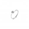 Anillo solitario de corazón inclinado transparente PANDORA - 199267C02