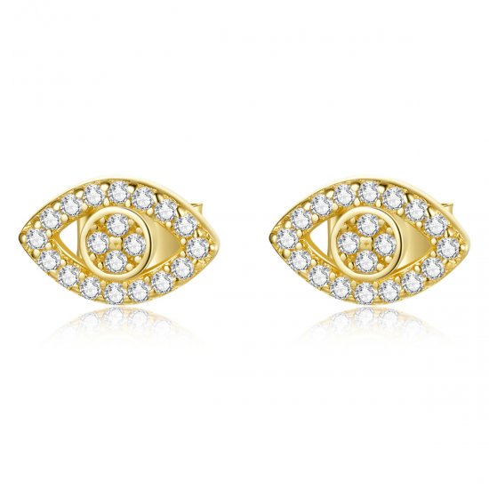 Estilo Pandora Pendientes de Botón Ojo del Diablo - BSE518 - Haga click en la imagen para cerrar