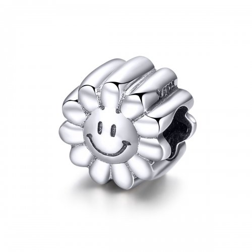 Charm de plata con estilo Pandora con un sol sonriente - SCC901