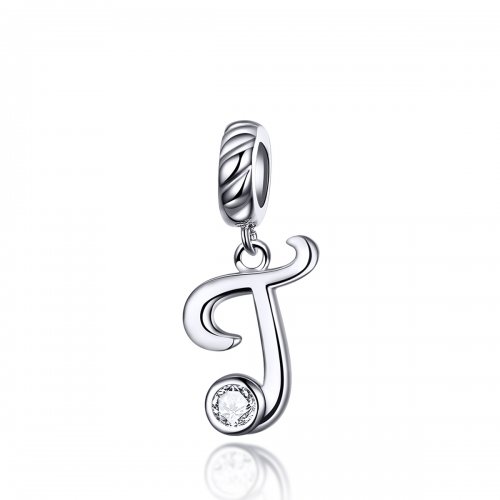 Pandora Style Plata Colgante de Letra T - SCC1183-T