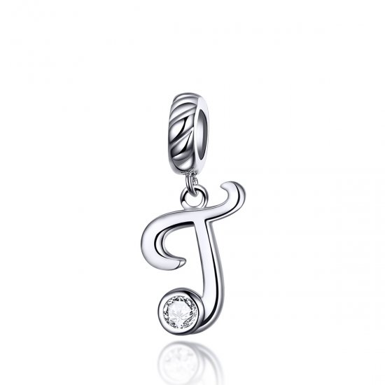 Pandora Style Plata Colgante de Letra T - SCC1183-T - Haga click en la imagen para cerrar
