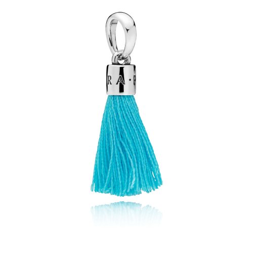 Charm colgante en plata de ley Borla Turquesa - PANDORA