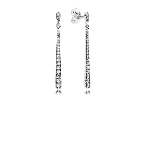Pendientes largos en plata de ley Estrellas Fugaces - PANDORA
