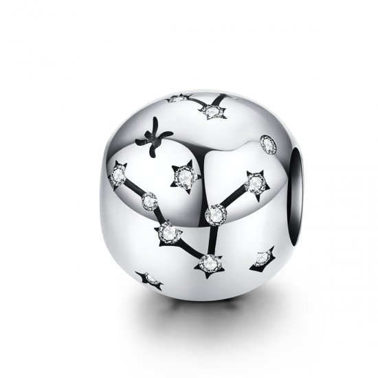 Charm de Plata Estilo Pandora con Signo de Piscis - SCC1218-12 - Haga click en la imagen para cerrar