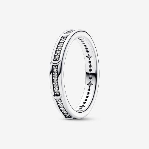 Anillo de plata esterlina de Pandora Moon con circonia cúbica transparente - 192783C01