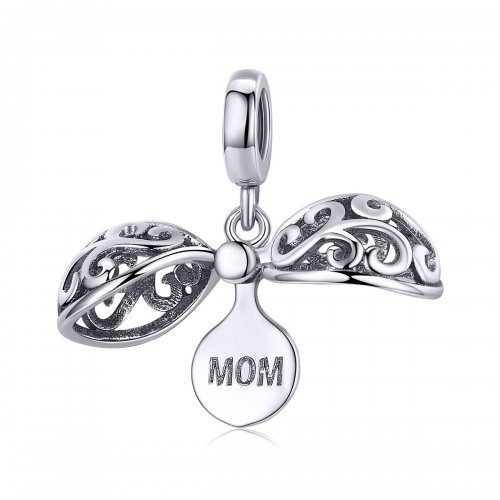 Pandora Style Plata Gartitud para Mamá Colgante - SCC1008
