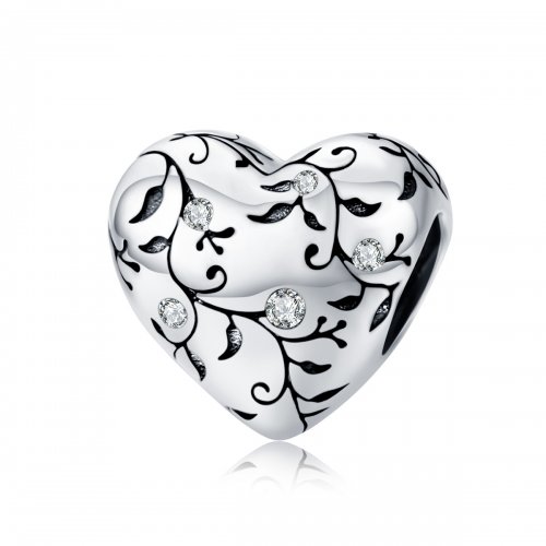 Charm estilo Pandora plateado con diseños retro - SCC1323