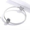 Charm de Búho Brillante de Estilo Pandora en Plata - SCC1607