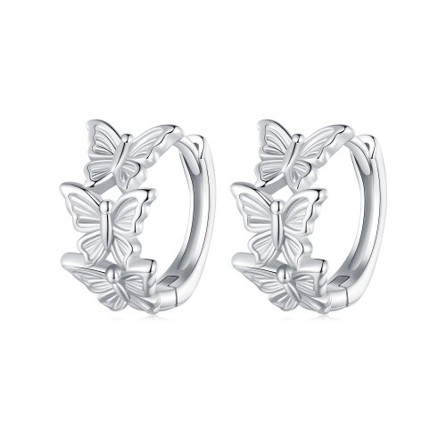 Aretes de Aro con Mariposa al Estilo Pandora - BSE908