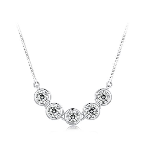 Collar estilo Pandora de 0.3 quilates de Moissanita (Un certificado) - MSN022