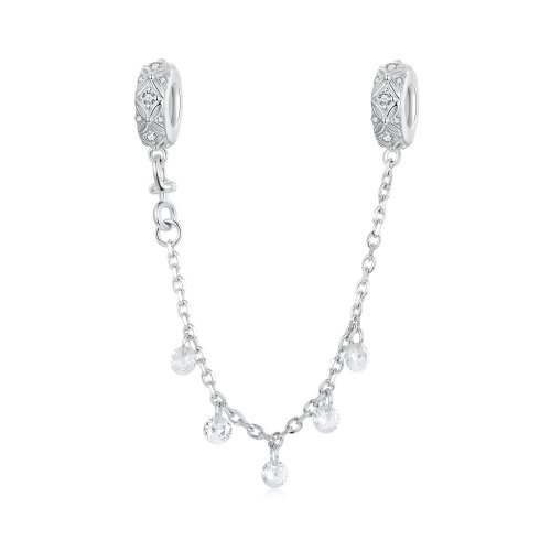 Cadena de seguridad de silicona con relieve estilo PANDORA - BSC1012 Cadena de seguridad de silicona con relieve estilo PANDORA - BSC1012