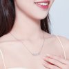 Collar de plata estilo Pandora con lindo colgante de pata - SCN346