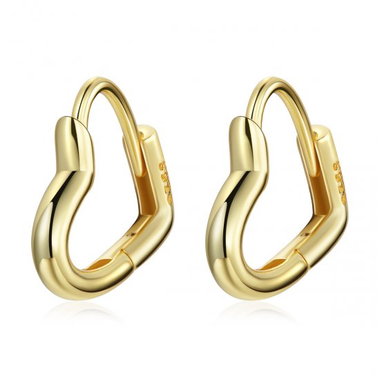 Pendientes de Aro de Metal de Estilo Pandora con Corazón - SCE1174-B - Haga click en la imagen para cerrar