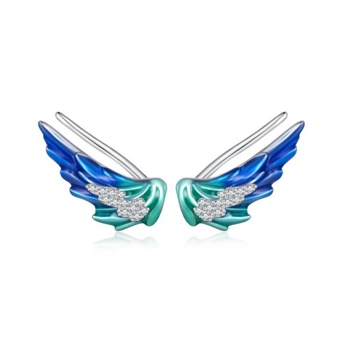Estos aretes estilo Pandora con alas - BSE852