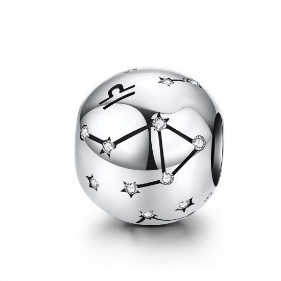 Charm de Plata Estilo Pandora con signo Libra - SCC1218-7 - Haga click en la imagen para cerrar