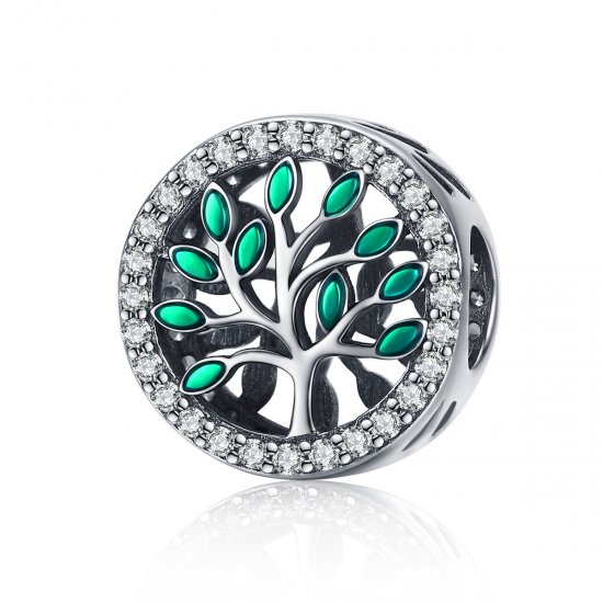 Charm Pandora Style en plata con diseño de árbol de la vida - SCC1095 - Haga click en la imagen para cerrar