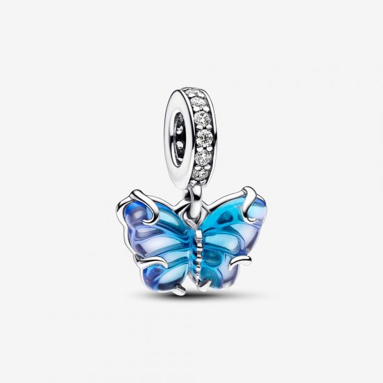 Charm colgante de mariposa de vidrio Murano azul Pandora - 792698C01 - Haga click en la imagen para cerrar