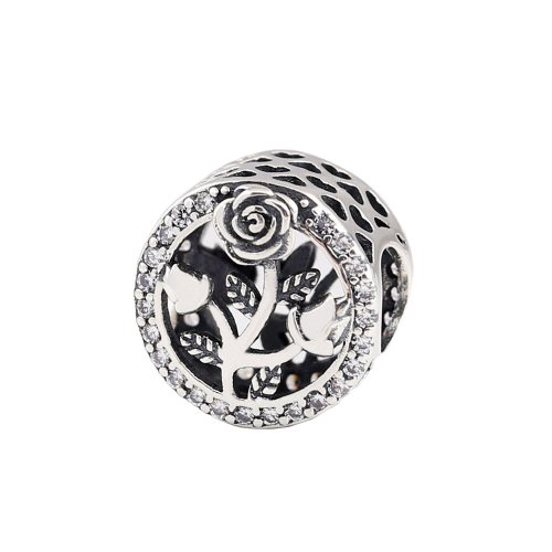 Charm PANDORA en plata de ley Flor de rosa P-D-2630 Charm PANDORA en plata de ley Flor de rosa P-D-2630