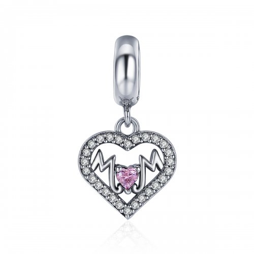 Pandora Style Plata Mamá Corazón Colgante - SCC392