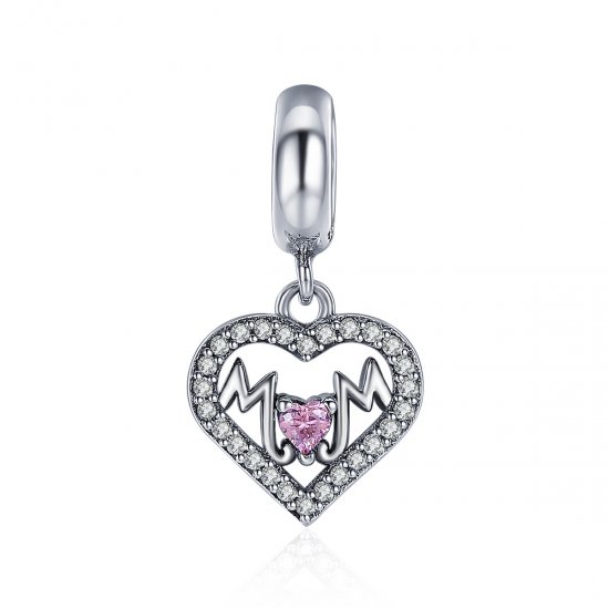 Pandora Style Plata Mamá Corazón Colgante - SCC392 - Haga click en la imagen para cerrar
