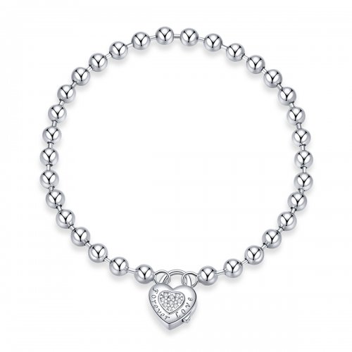 Pulsera de cadena con abalorio de plata al estilo de Pandora - SCB203