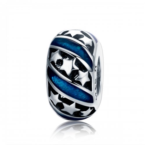 Charm espaciador estilo Pandora plateado The Shining Star River - SCC636