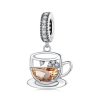 Colgante de café interesante estilo PANDORA - SCC2842