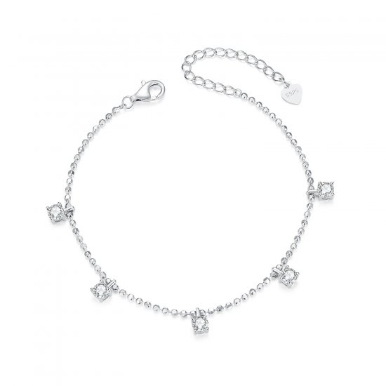 Pulsera fina con circonitas brillantes estilo PANDORA - BSB156 - Haga click en la imagen para cerrar