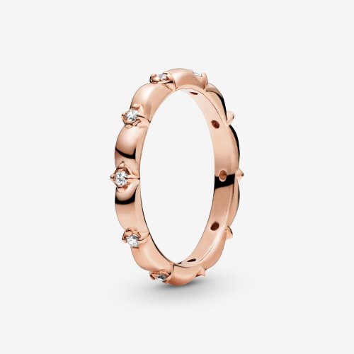 Anillo de banda de pétalos de flores PANDORA - 188791C01