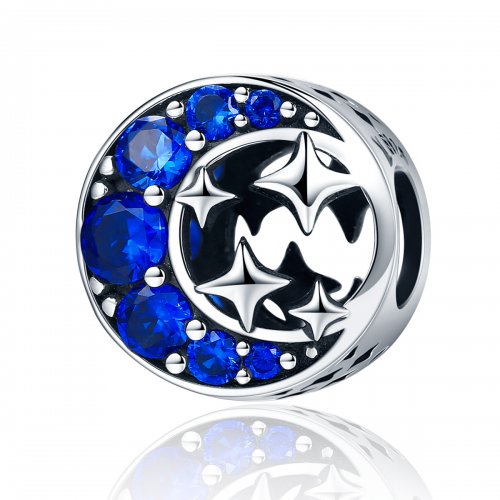 Charm Pandora de Estilo Plata con Estrella y Luna Mítica - SCC184