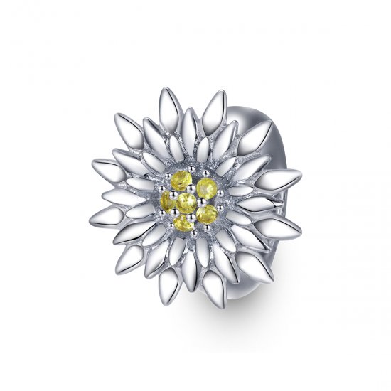 Charm estilo Pandora con diseño de girasol - SCC1765 - Haga click en la imagen para cerrar