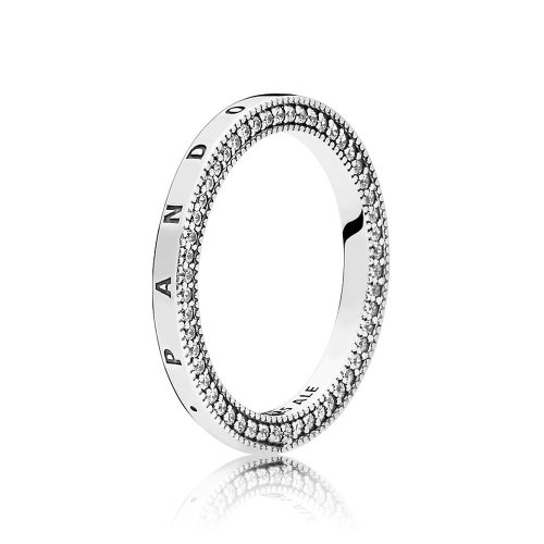 Anillo en plata de ley Corazones Logo PANDORA