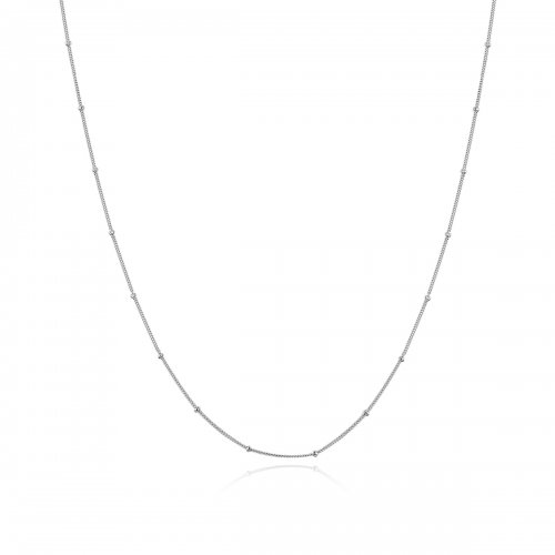 Collar de cadena básica con pequeñas bolas de plata de estilo Pandora - SCN391