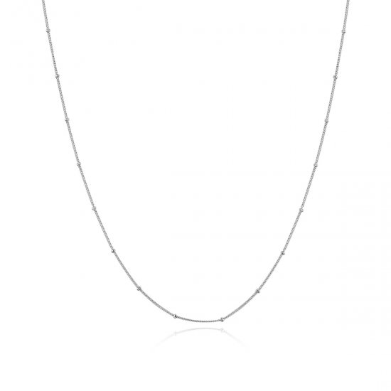 Collar de cadena básica con pequeñas bolas de plata de estilo Pandora - SCN391 - Haga click en la imagen para cerrar