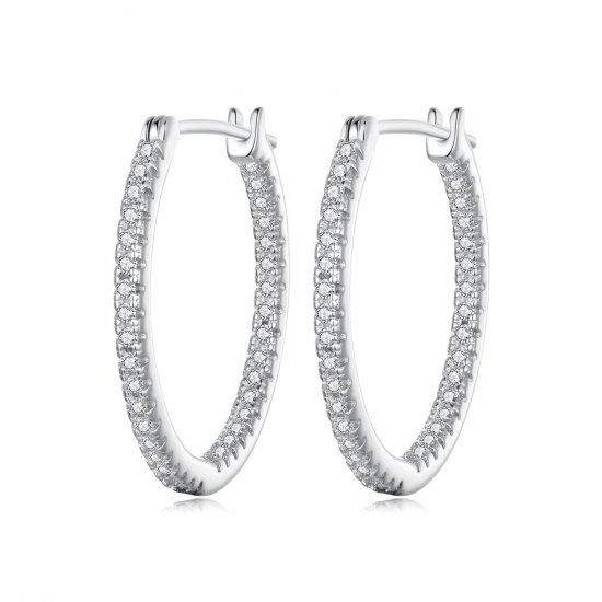 Pendientes brillantes estilo PANDORA - BSE1023-M - Haga click en la imagen para cerrar