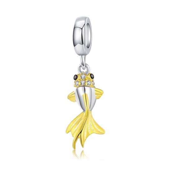Estilo Pandora Colgante Dorado Koi - BSC127 - Haga click en la imagen para cerrar